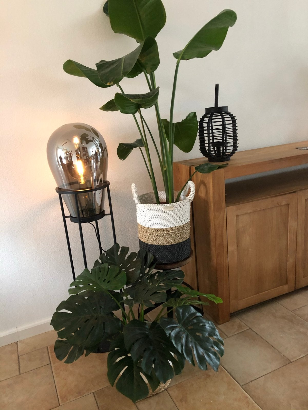 Prachtige industriele lamp met zwart onderstel, Ophalen, Zo goed als nieuw