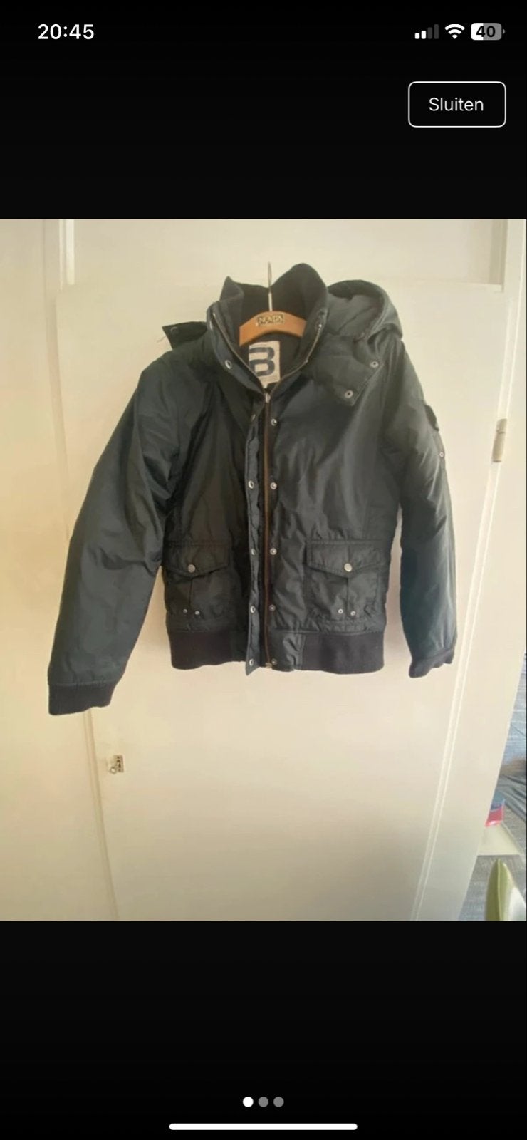 Nette zwarte danesjas, maat M van Brams Paris, Kleding | Dames, Ophalen of Verzenden, Gedragen, Maat 38/40 (M), Zwart