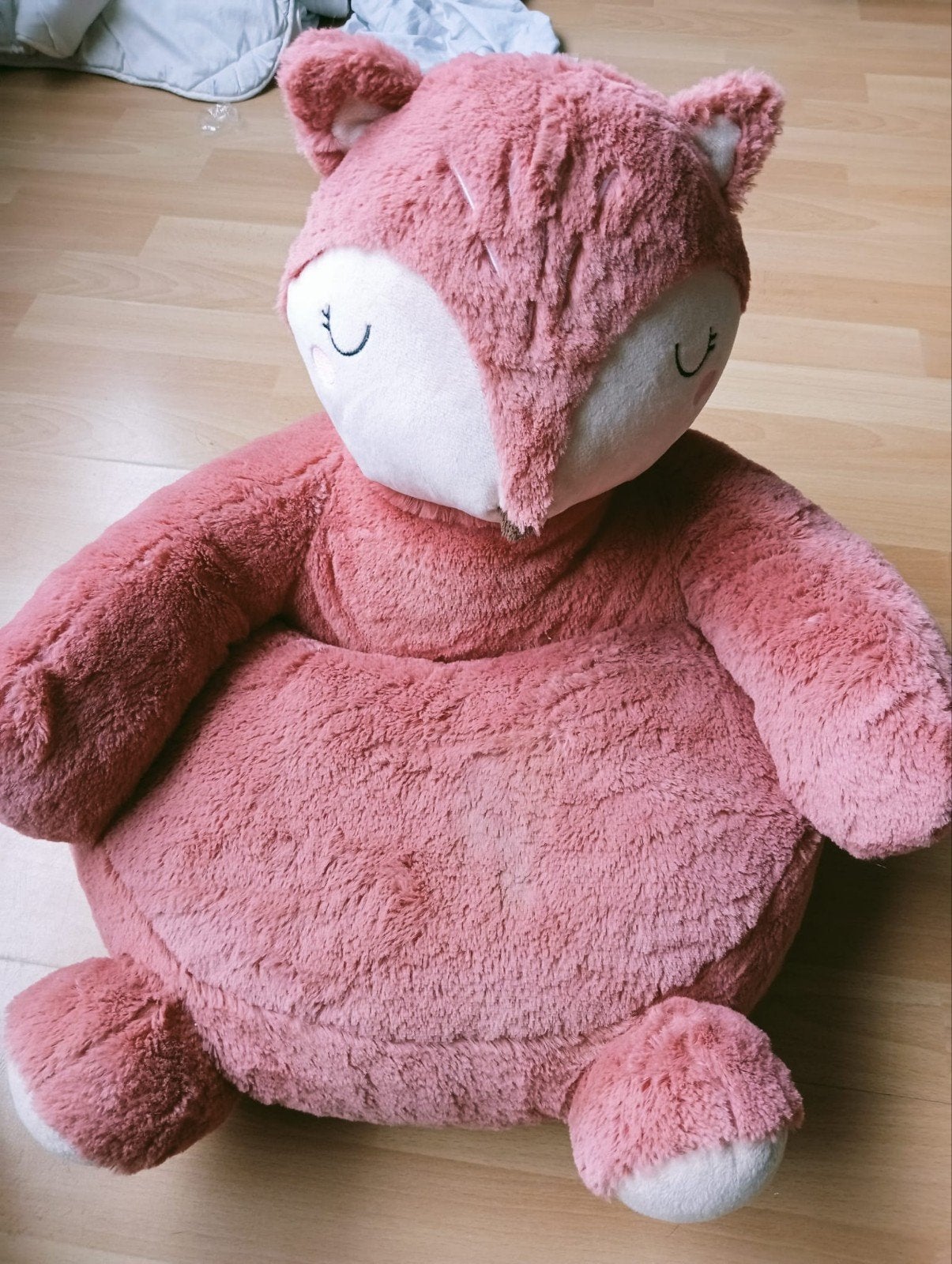 Roze vossen knuffelstoel voor kinderen, Ophalen of Verzenden, Zo goed als nieuw, Middelgroot (20 tot 80 cm), Roze