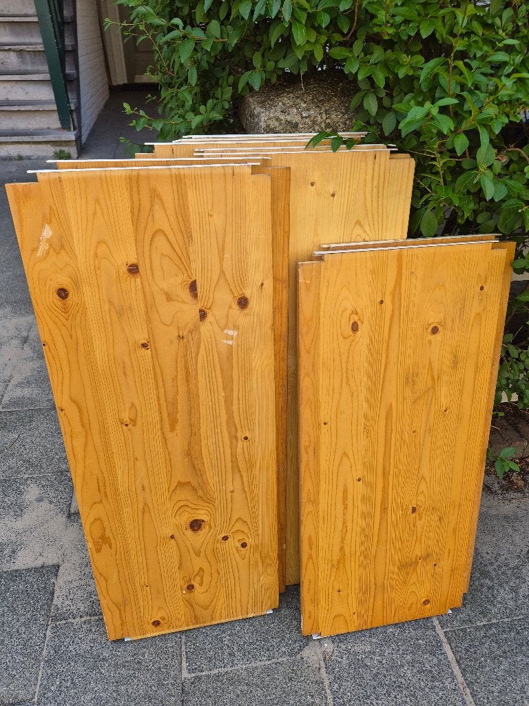 Lundia rekken, massief grenen, diverse boekenrekken,, Ophalen, Met plank(en), Gebruikt, 200 cm of meer