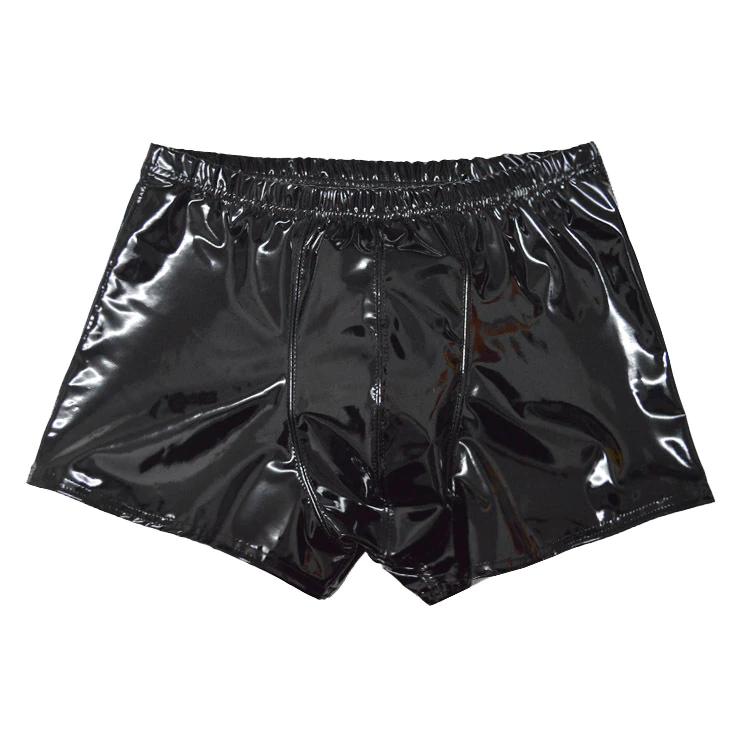 Zwarte glimmende lak boxer / boxershort wetlook leren heren, Kleding | Heren, Ondergoed, Verzenden, Zwart, Boxer