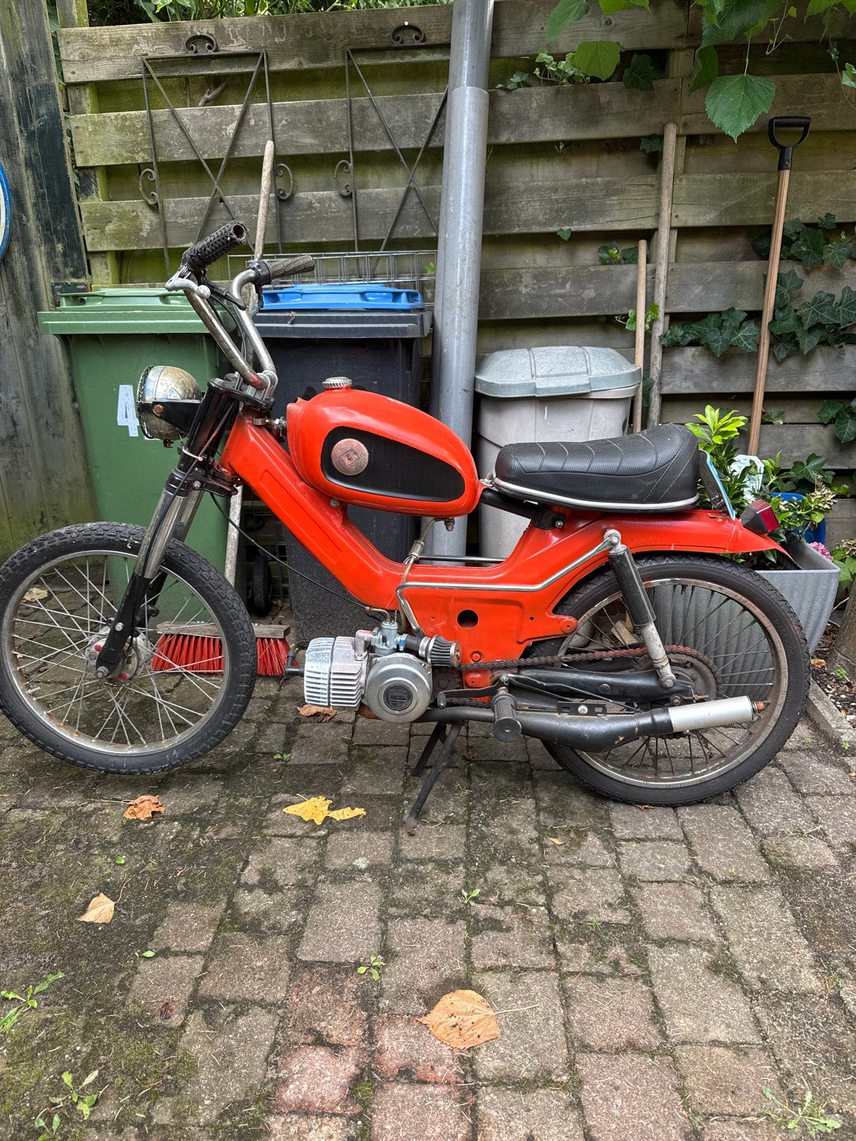 Puch Maxi S bromfiets - Oranje, Fietsen en Brommers, Brommers | Puch, Ophalen, Gebruikt, Maximaal 45 km/u, Maxi