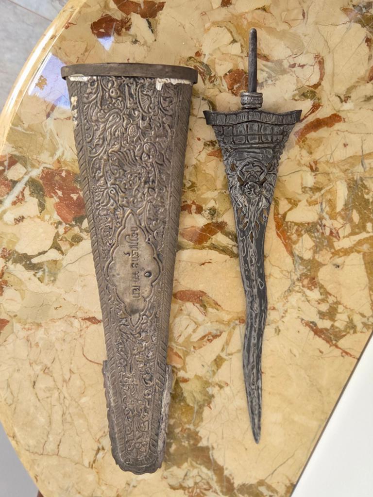 Javaanse Tombak met monnik, Antiek en Kunst, Kunst | Overige Kunst, Ophalen of Verzenden
