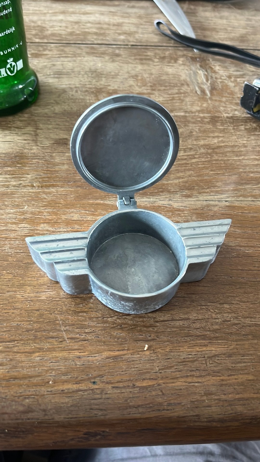 Wings Cigarillos asbakje van aluminium jaren 60/70, Verzamelen, Ophalen of Verzenden, Gebruikt, Asbak