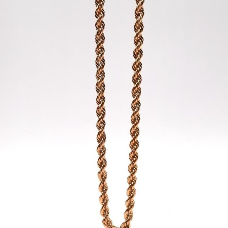 Gouden rope ketting 14kt, Www.bredajuwelier.nl, Nieuw, Ophalen of Verzenden, Www.bredajuwelier.nl