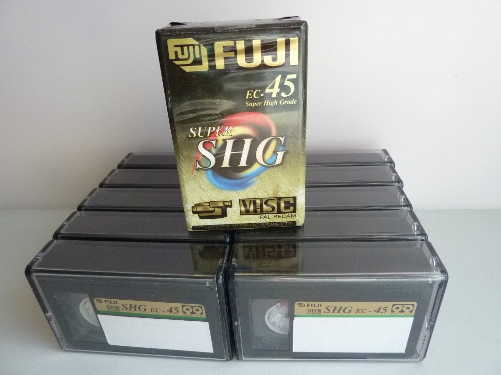 11 Fuji SHG VHS-C compact cassettes ( 45 minuten ), Audio, Tv en Foto, Ophalen of Verzenden, VHS-C of SVHS-C, (Video)band