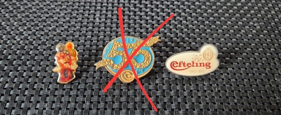Efteling Pins: 45 jaar en 60 jaar, Ophalen of Verzenden, Zo goed als nieuw, Button of Speldje
