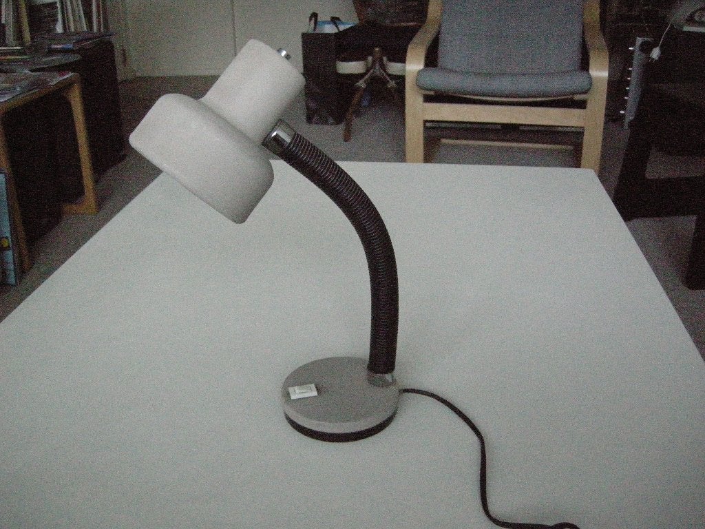Desk lamp flex nek vintage 60/70 - zeer nette st., Ophalen, Zo goed als nieuw, Metaal, Vintage retro