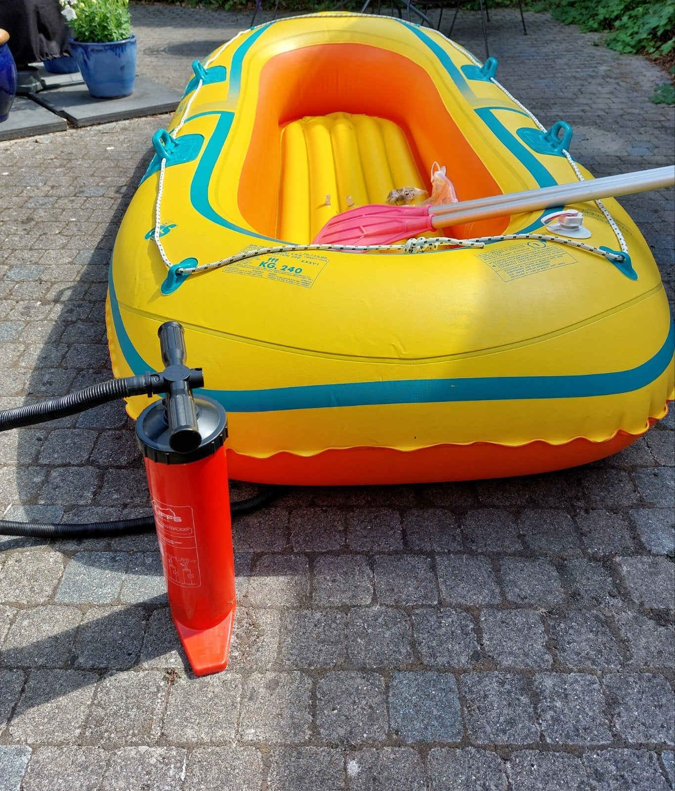 Opblaasboot Neptun 290 met pomp en peddel, Watersport en Boten, Ophalen, Zo goed als nieuw