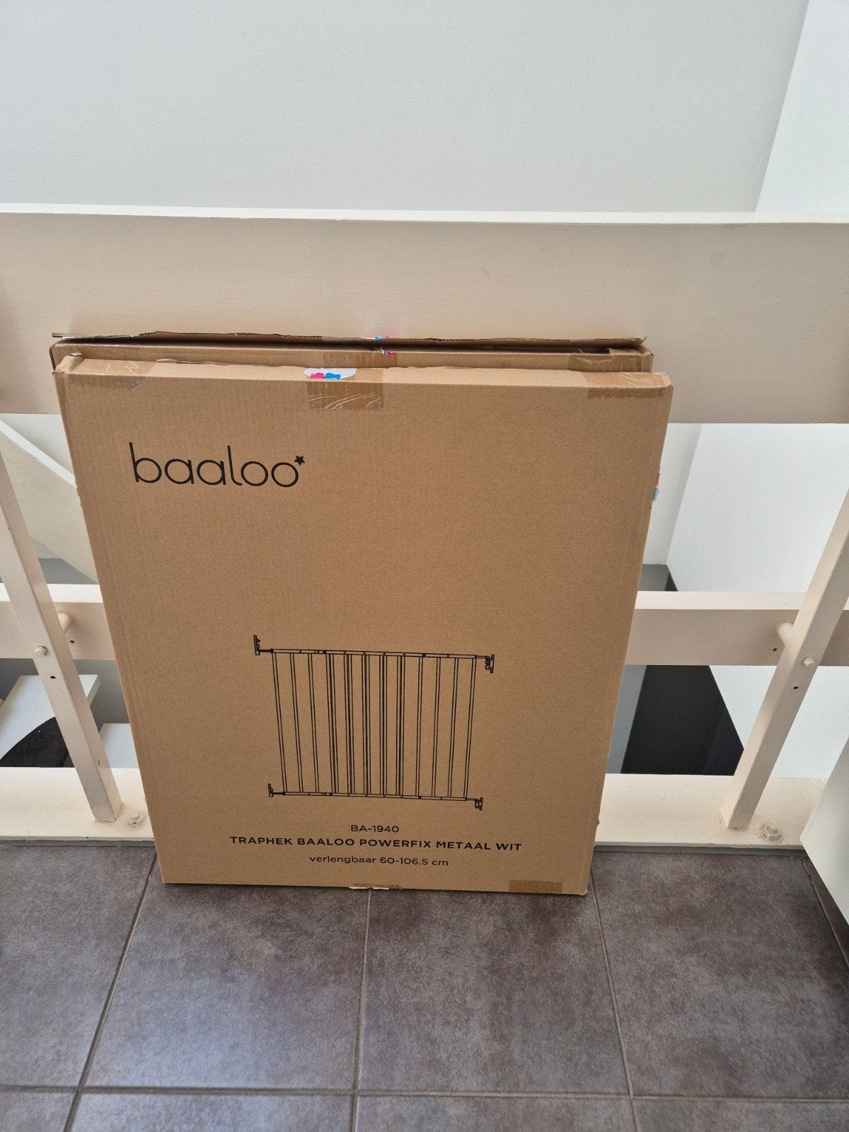 2 Baaloo Traphekjes Powerfix Metaal Wit 60-106.5 cm, Ophalen, Nieuw, 100 tot 115 cm, Klemhekje