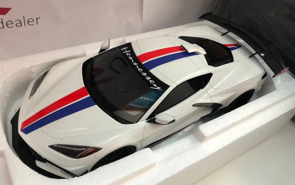 GT Spirit 1:18 Hennessey Chevrolet Corvette C8 Artic White, Hobby en Vrije tijd, Modelauto's | 1:18, Ophalen of Verzenden, Nieuw