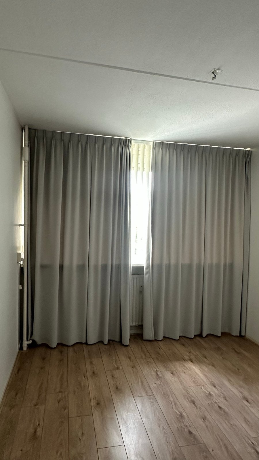 Gordijnen, overgordijnen grijs, 260 H, 350 Br, plooien, Huis en Inrichting, 350 cm, Overige materialen, Met haken, Overige merken