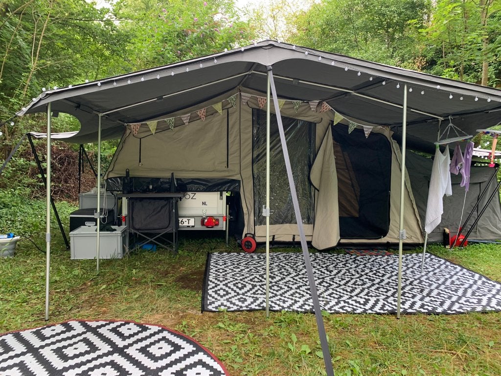 Vouwwagen Campooz Lazy Jack Camping 2021, Caravans en Kamperen, Vouwwagens, Ophalen, Antraciet, Campooz, Tot en met 6