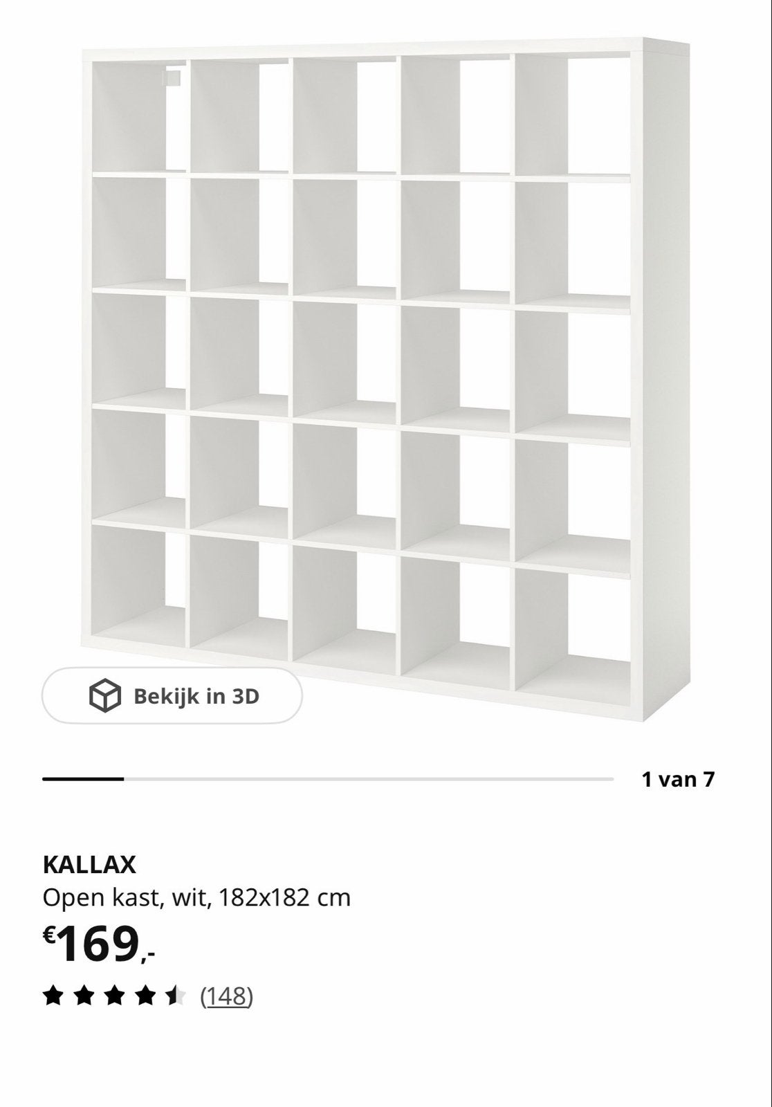 IKEA Kallax open kast / stellingkast - zelf demonteren, Huis en Inrichting, Kasten | Stellingkasten, Ophalen, Gebruikt