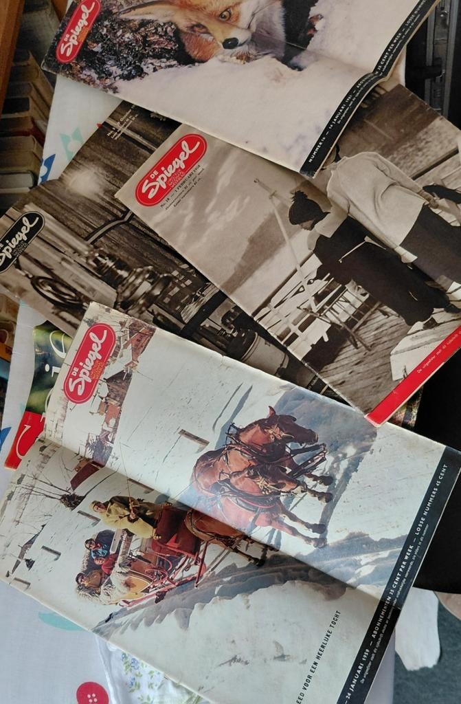 5 tijdschriften  van de Spiegel., Verzamelen, Tijdschriften, Kranten en Knipsels, Ophalen of Verzenden, 1940 tot 1960, Nederland