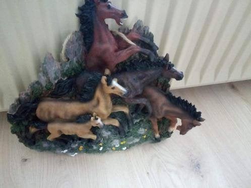 Wand paarden tafereel 3D, Ophalen of Verzenden, Nieuw, Wandbord of Wandpaneel