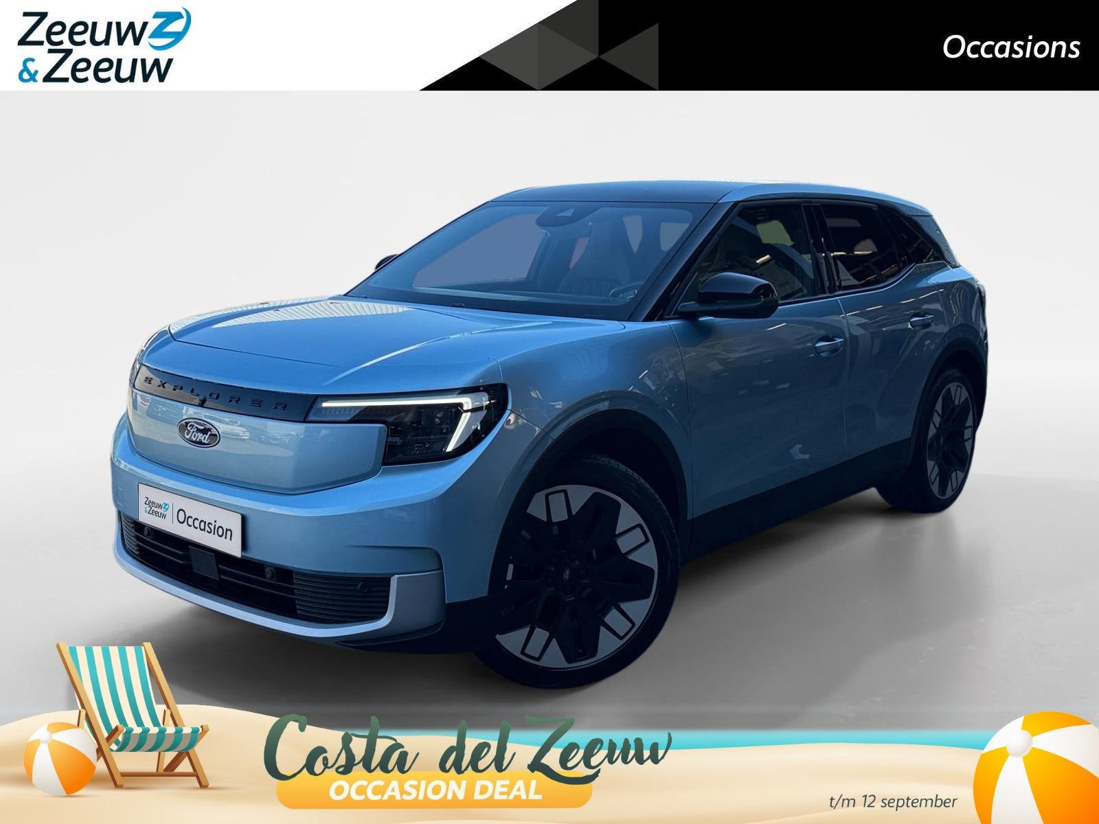 Ford Explorer Premium Extended Range RWD 77 kWh | Panoramada, Auto's, Ford, Automaat, 12 maanden, Achterwielaandrijving, Blauw