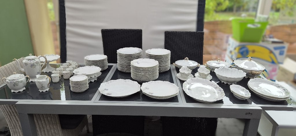 100-delig antiek Haviland Limoges diner- en koffieservies, Antiek en Kunst, Ophalen