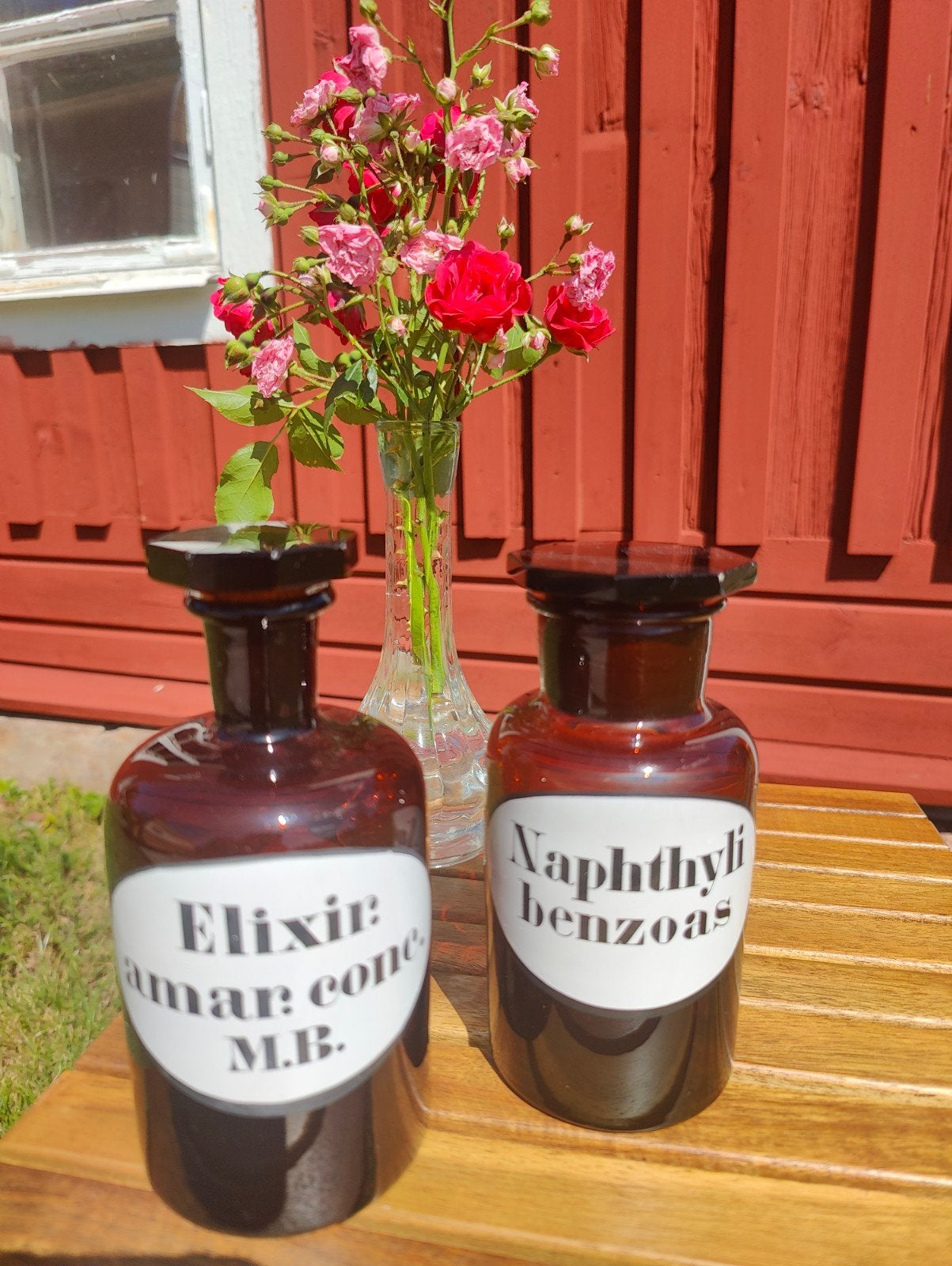 Unieke Zweedse Apothekersflessen, Huis en Inrichting, Woonaccessoires | Vazen, Ophalen, Glas