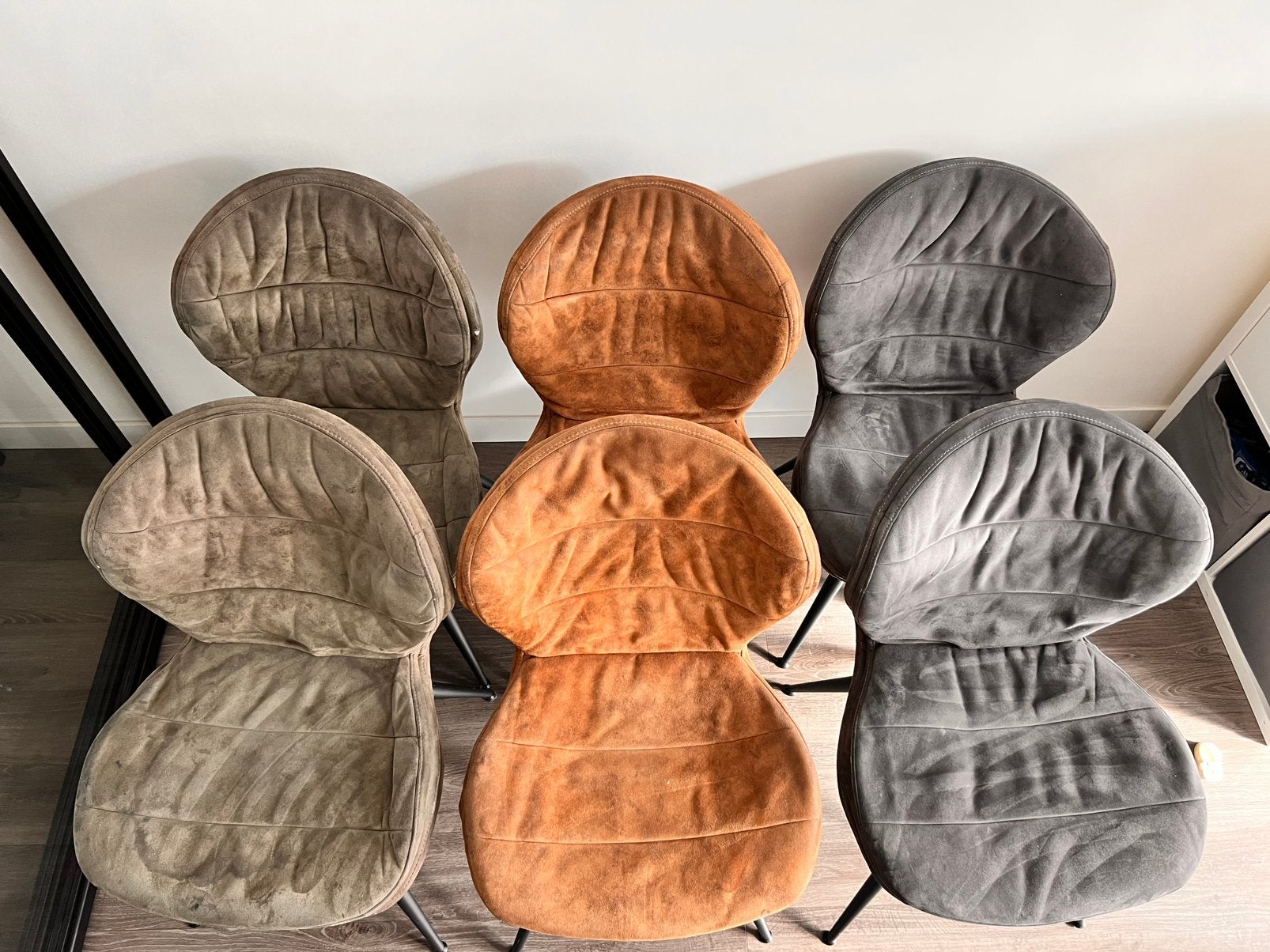 6 eetkamerstoelen, Ophalen, Gebruikt, Overige kleuren, Stof