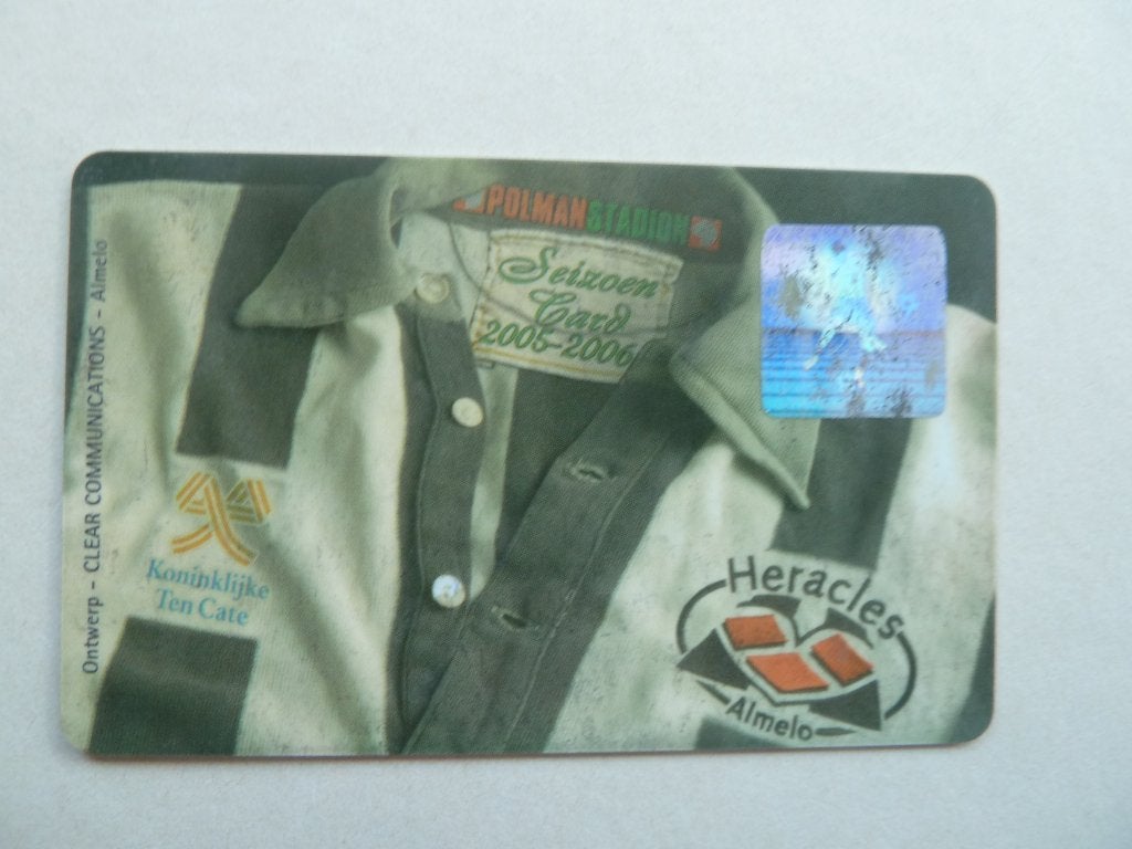 Seizoencard. Heracles.  2005/2006. bruine achterkant, Ophalen of Verzenden, Zo goed als nieuw, Overige binnenlandse clubs, Overige typen