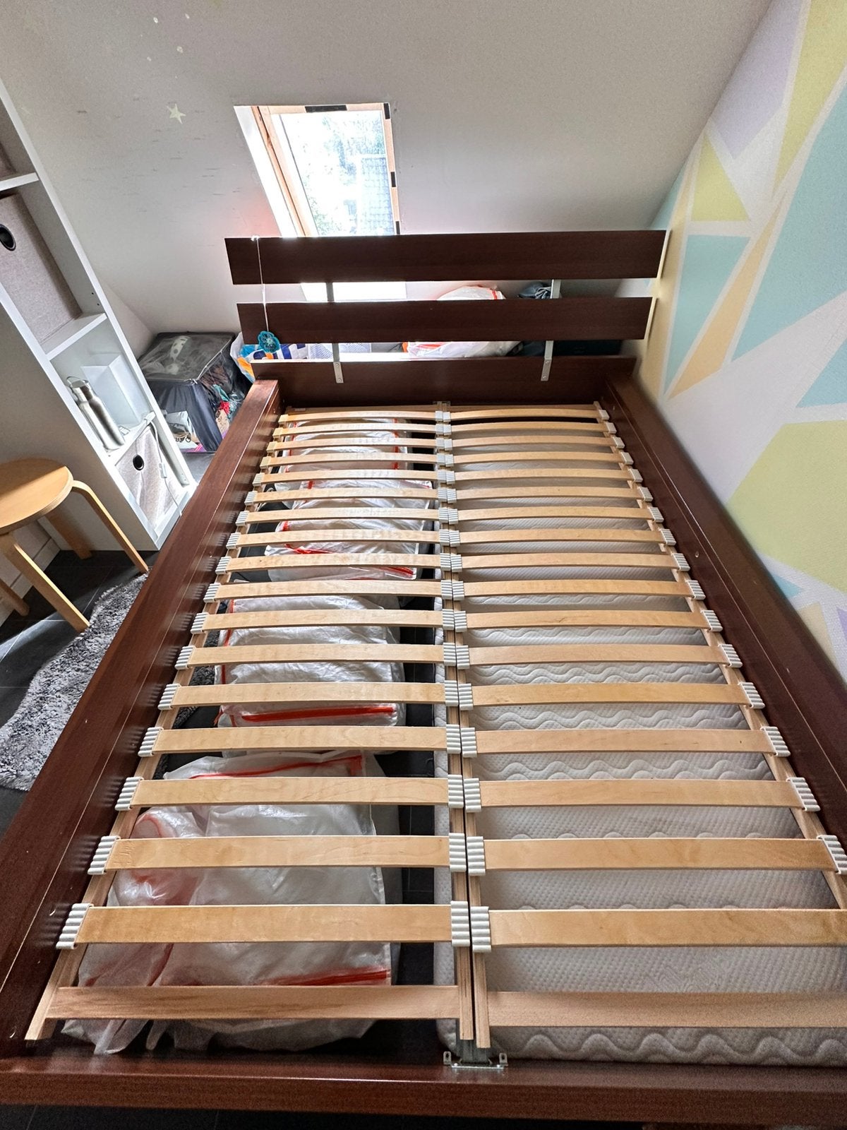 GRATIS 2 Lattenbodems 70x200, Ophalen, Beige, Tweepersoons, 140 cm