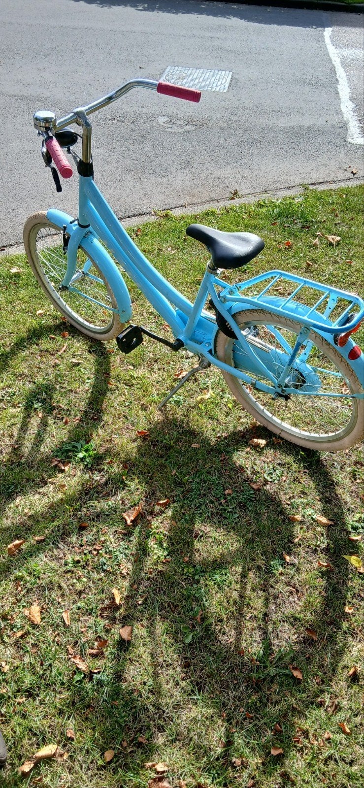 Nette kinderfiets voor meiden - Lichtblauw  22 inch, Ophalen, Gebruikt, Velgrem, 20 inch of meer