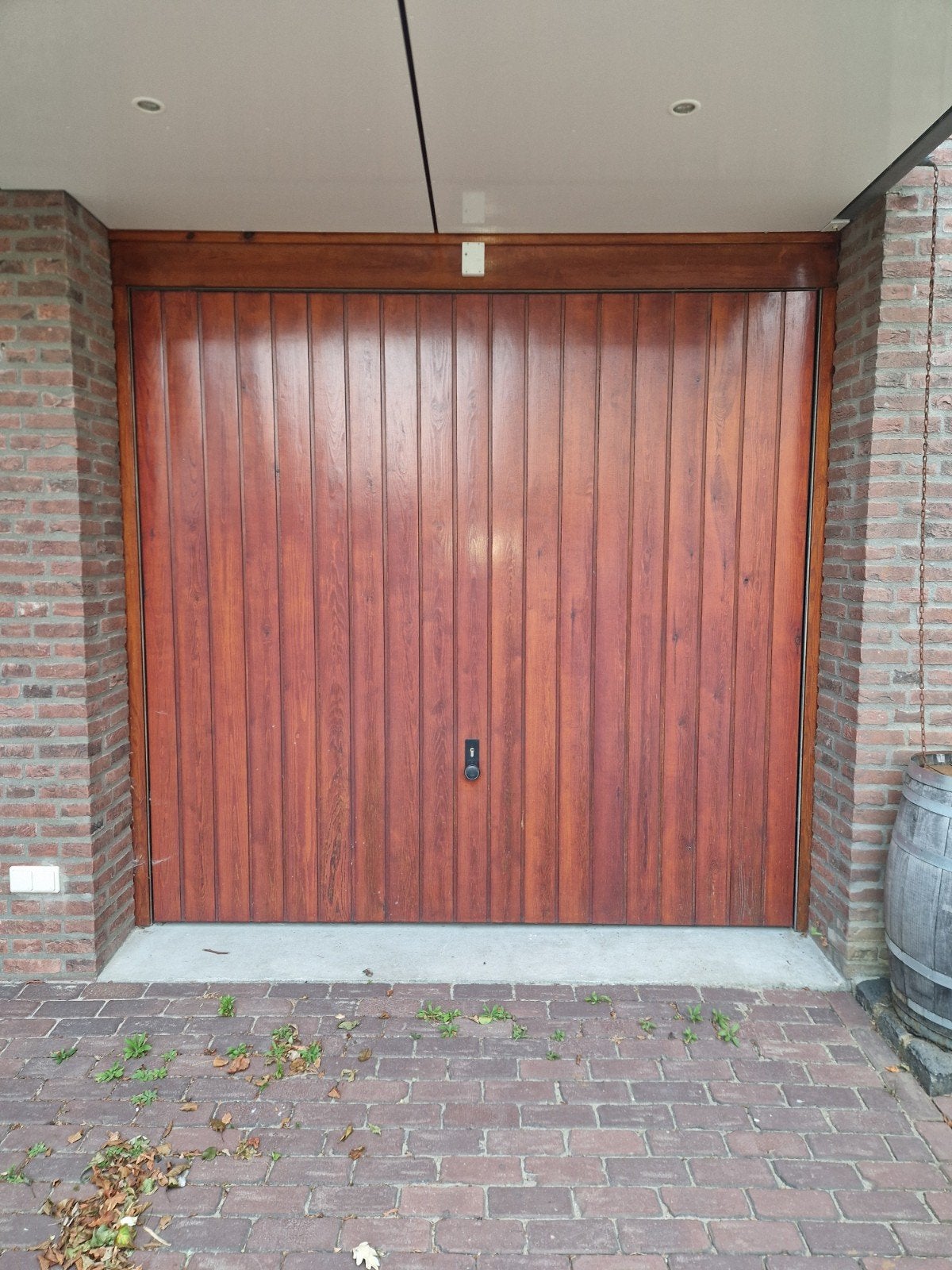 Houten garage kanteldeur teab, Ophalen, Gebruikt, Garagedeur, Hout