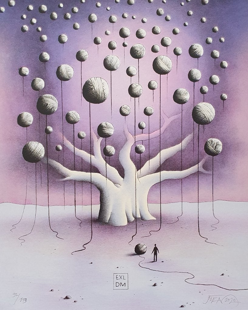 Exlibris / Ex libris O. Jelen, Tree on Thoughts, Verzenden