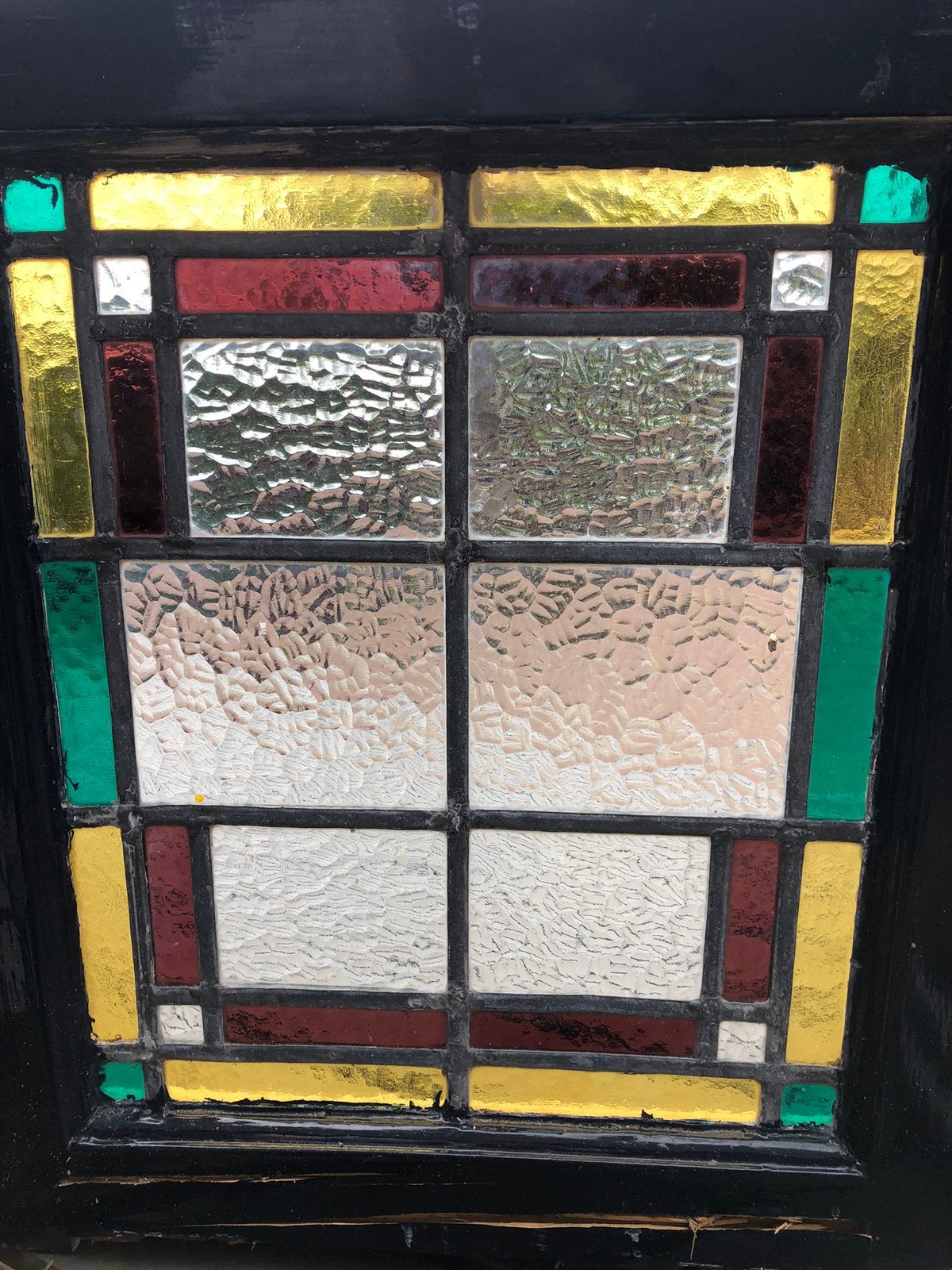 Glas in lood 42x48, Doe-het-zelf en Verbouw, Glas en Ramen, Gebruikt, Minder dan 80 cm, Glas in lood, Ophalen