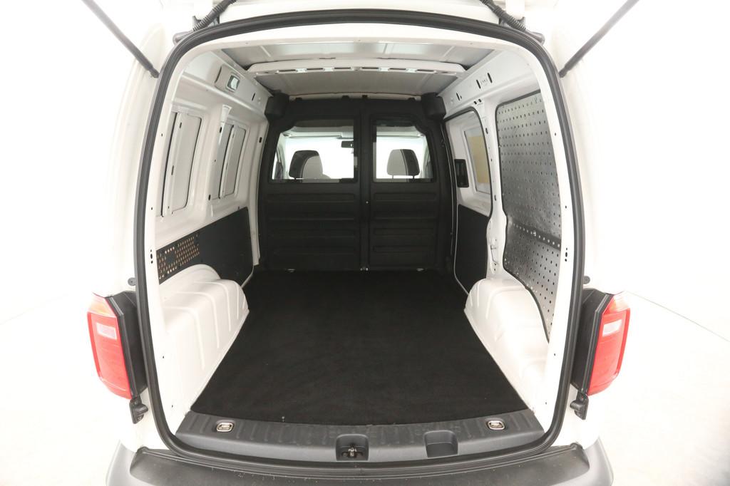 Volkswagen Caddy TSI | 102PK | Benzine | Airco | Parkeersens, Auto's, Voorwielaandrijving, Stof, Volkswagen, Wit
