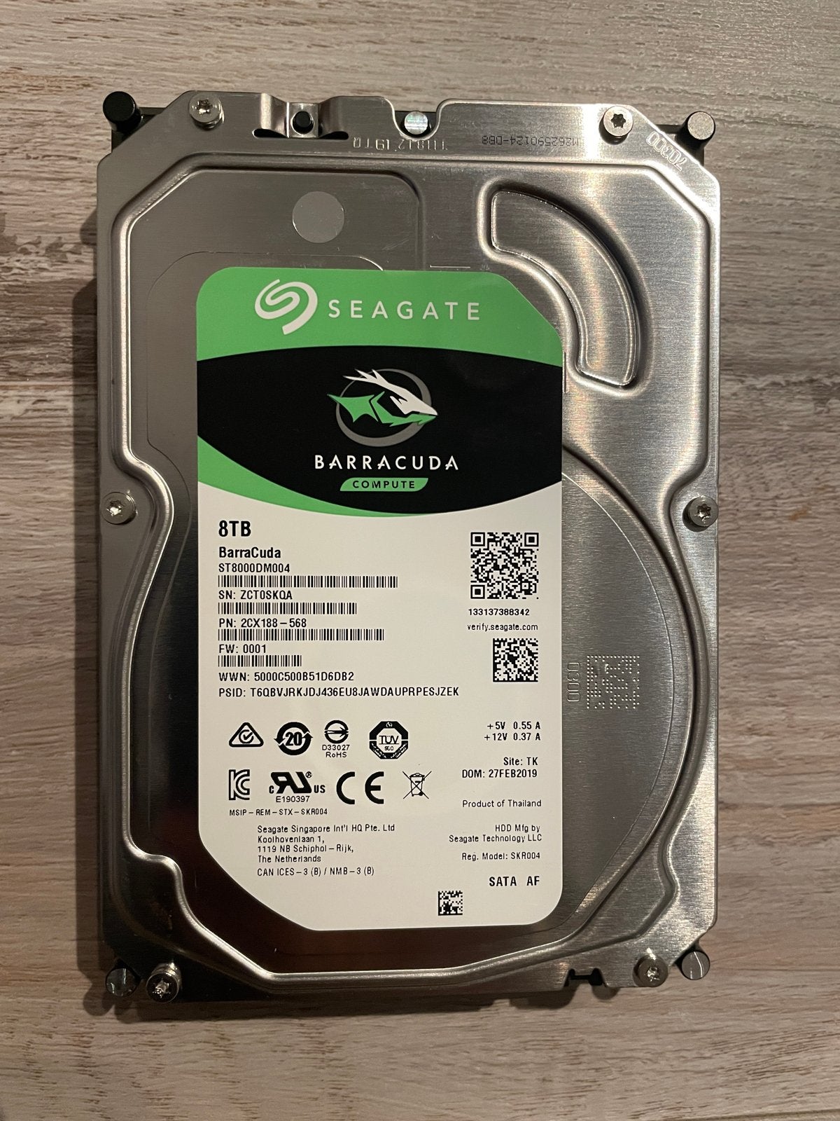 Seagate Barracuda Compute 8TB HDD - SATA Harde Schijf, Intern, 8TB, Ophalen of Verzenden, Zo goed als nieuw
