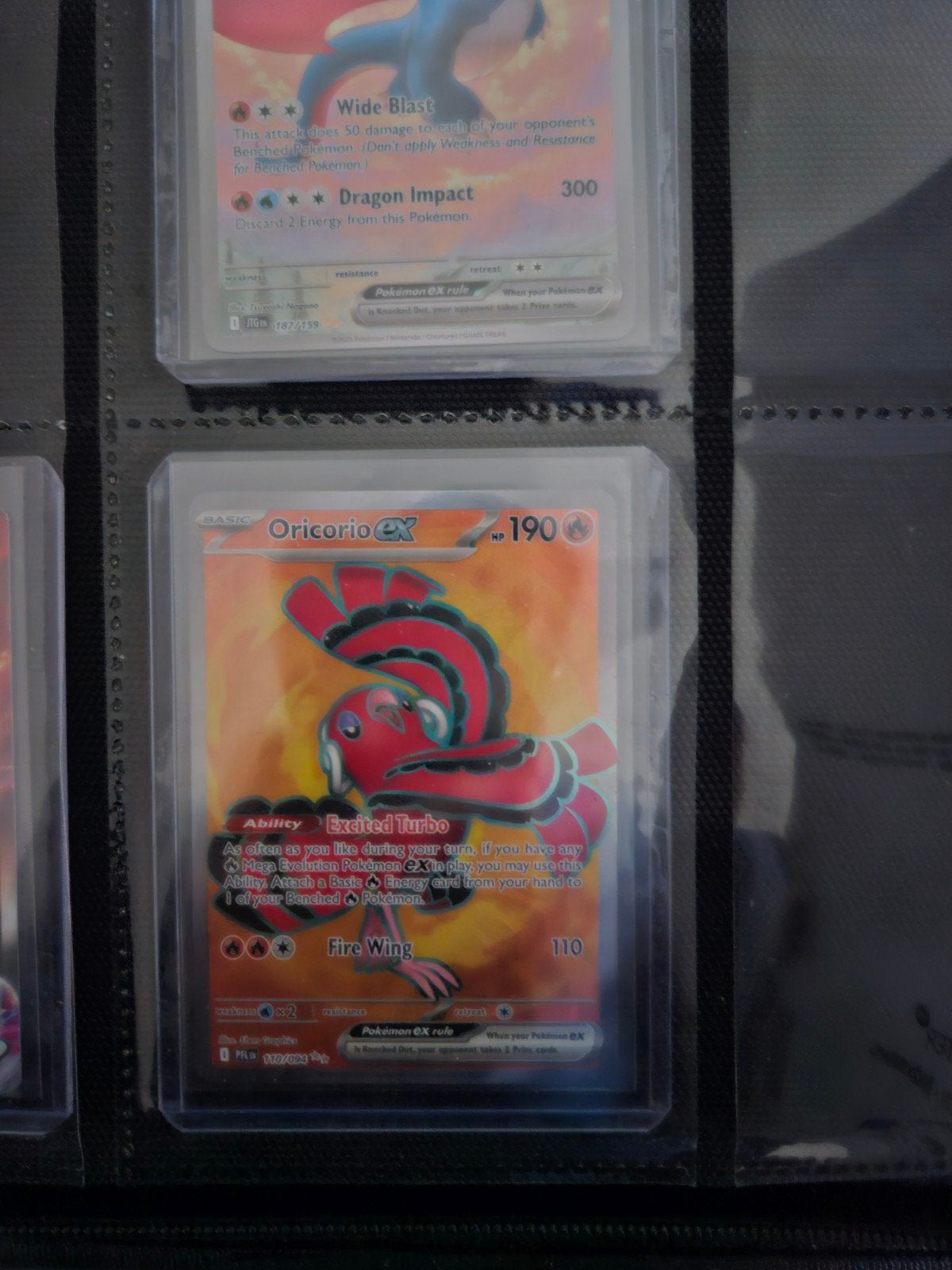 Pokemon Oricorio ex 110/094 Phantasmal Flames, Ophalen of Verzenden, Zo goed als nieuw, Losse kaart, Foil