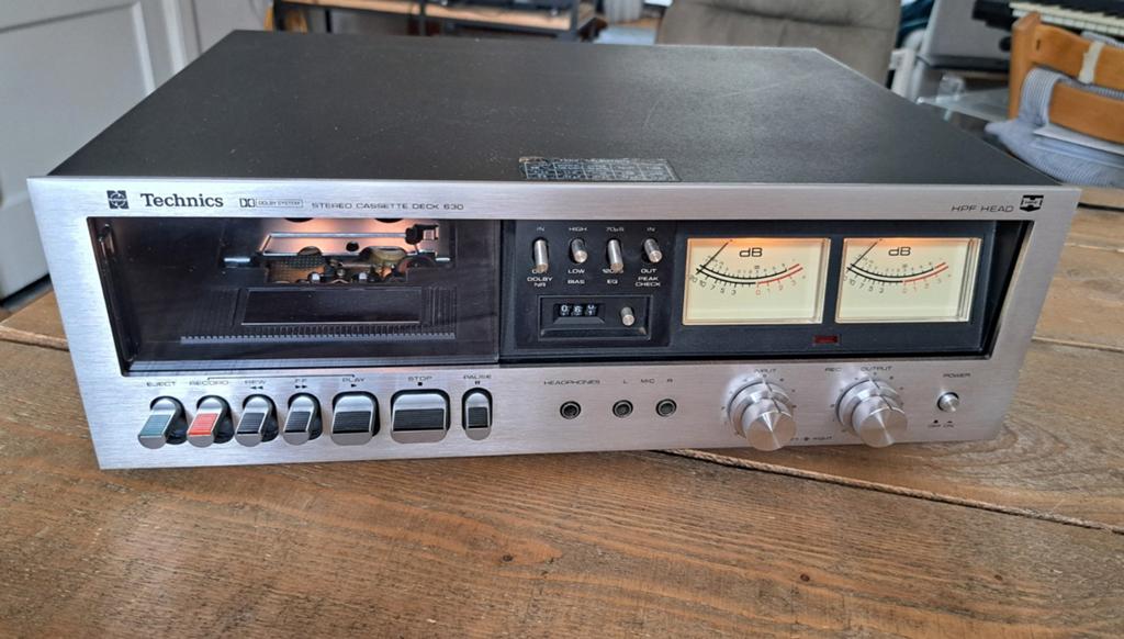 Technics RS-630 vintage stereo cassette deck, Ophalen of Verzenden, Overige merken