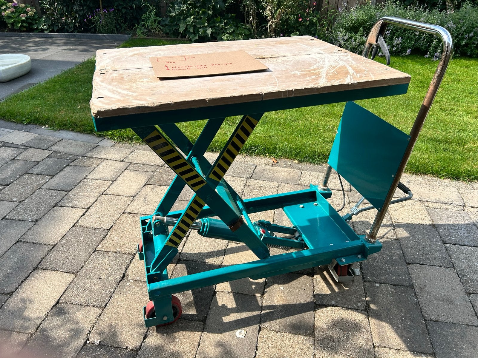 Heftafel 300 kg, Ophalen