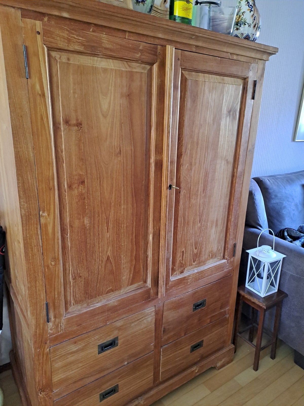 Teak kamerkast, Huis en Inrichting, Ophalen, 120 tot 170 cm