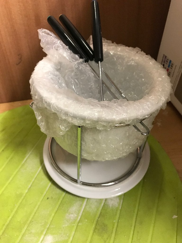 Witte fonduepan met standaard en vorkjes, Witgoed en Apparatuur, Fonduesets, Ophalen of Verzenden, Nieuw, Waxinelicht, Fondueset