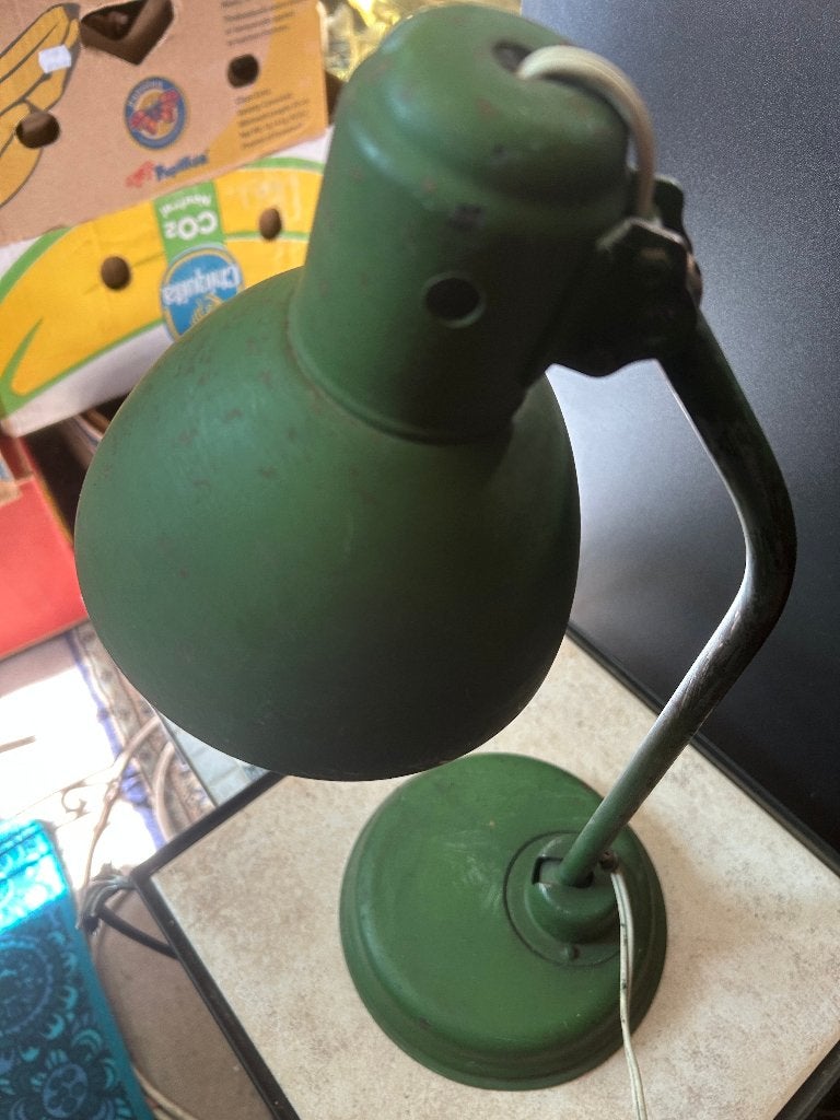 Vintage industriële groene bureaulamp, Ophalen