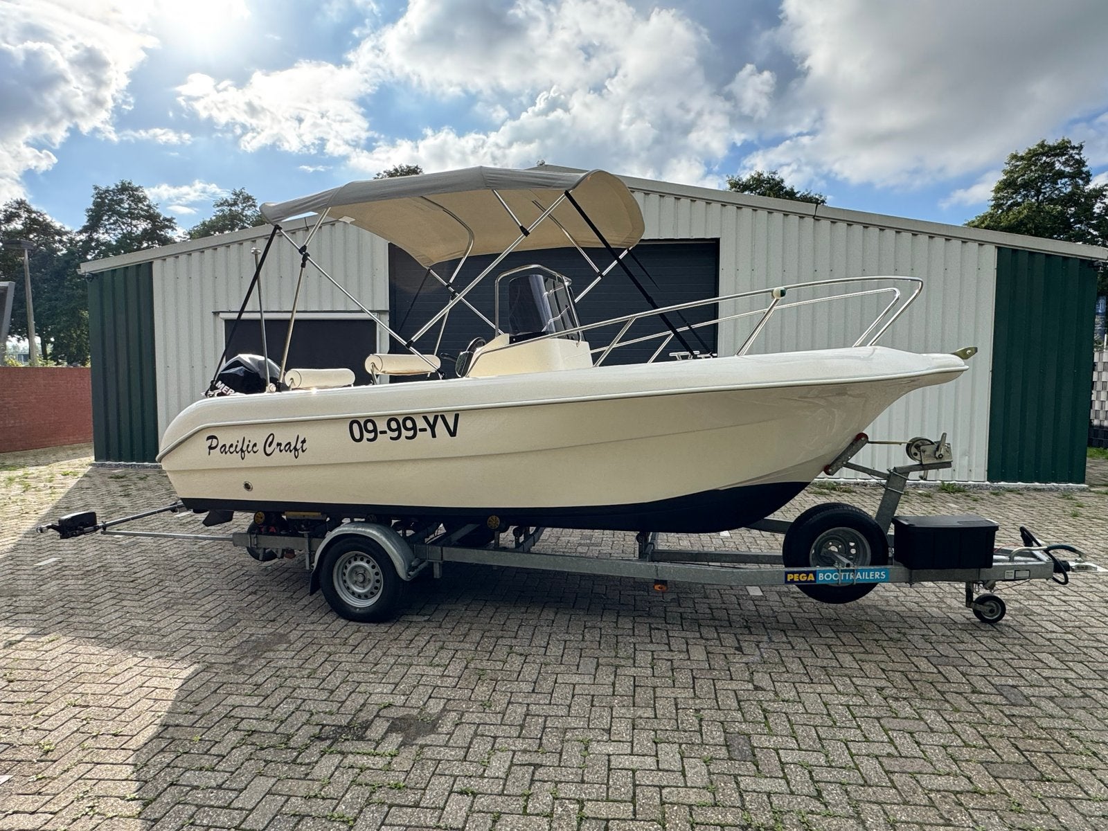 Pacific Craft 550 Open/Mercury 100pk EFI, Pega V1800 trailer, Overige merken, Gebruikt, Viertaktmotor, 6 m