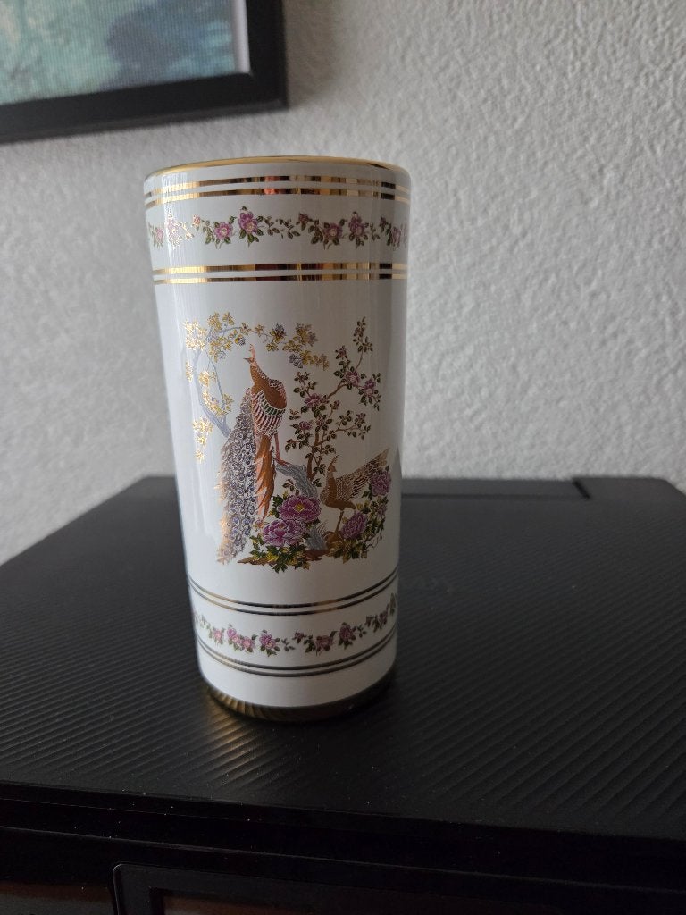 Vintage Neofitoy-vaas :24-karaatsgoud verguld, Ophalen of Verzenden, Zo goed als nieuw, Handgemaakt, Goud