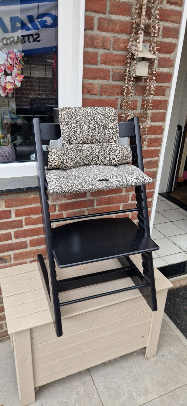 Stokke Tripp Trapp kinderstoel met kussens, Ophalen of Verzenden, Gebruikt, Meegroeistoel