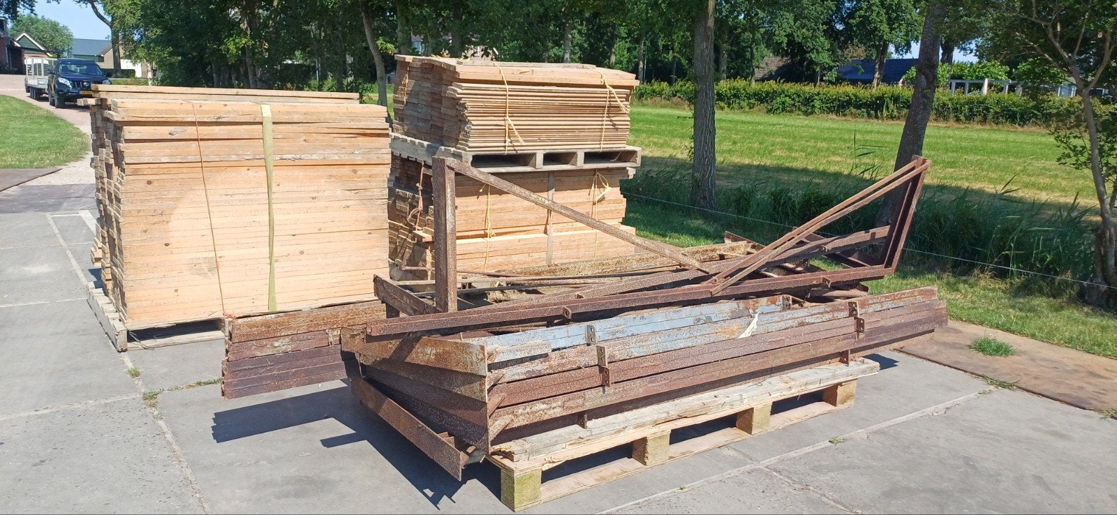 Keerwand , tolsma lucht kokers aardappels uien tarwe, Ophalen, Nieuw, Hout