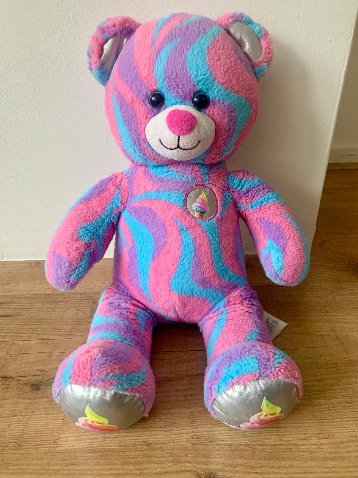 Build a bear kleurrijke ijsjes beer, Gebruikt, Beer, Ophalen of Verzenden, Meerkleurig
