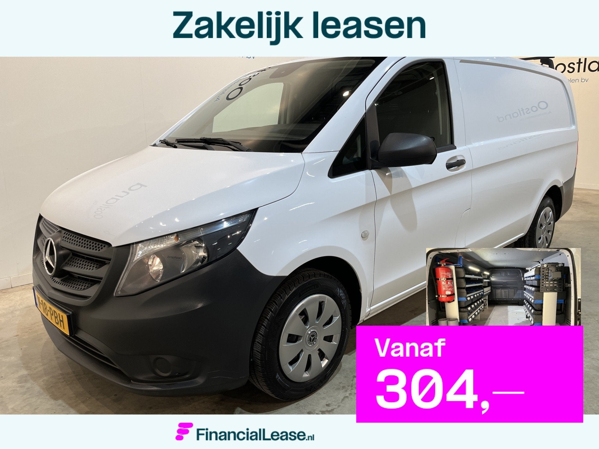 Mercedes-Benz Vito 114 CDI Lang Servicebus / Sortimo Inricht, Voorwielaandrijving, Gebruikt, Wit, Mercedes-Benz