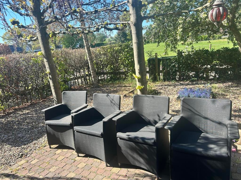 4 Luxe Tuinstoelen - Comfortabel en Stijlvol, Ophalen, Zo goed als nieuw, Overige materialen