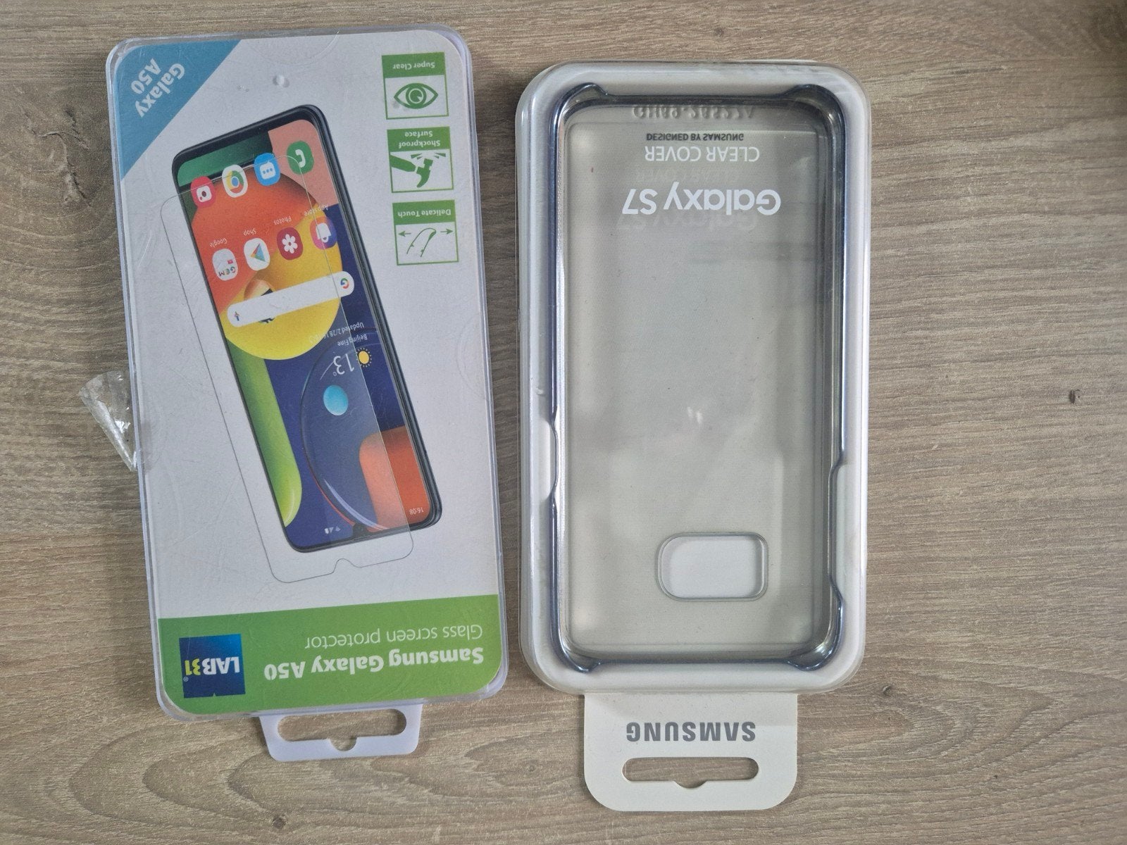 Samsung s7 clearcover en a50 screenprotector, Ophalen of Verzenden, Nieuw