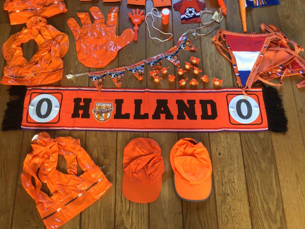 Oranje voetbal spullen, Ophalen of Verzenden, Gebruikt, Oranje of Koningsdag