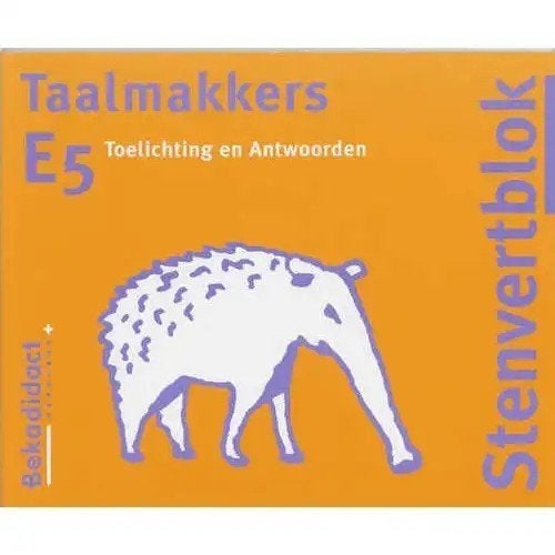 Stenvert Taalmakkers E5 - toelichting en antwoorden, Boeken, Ophalen of Verzenden, Nieuw, Overige niveaus, Nederlands