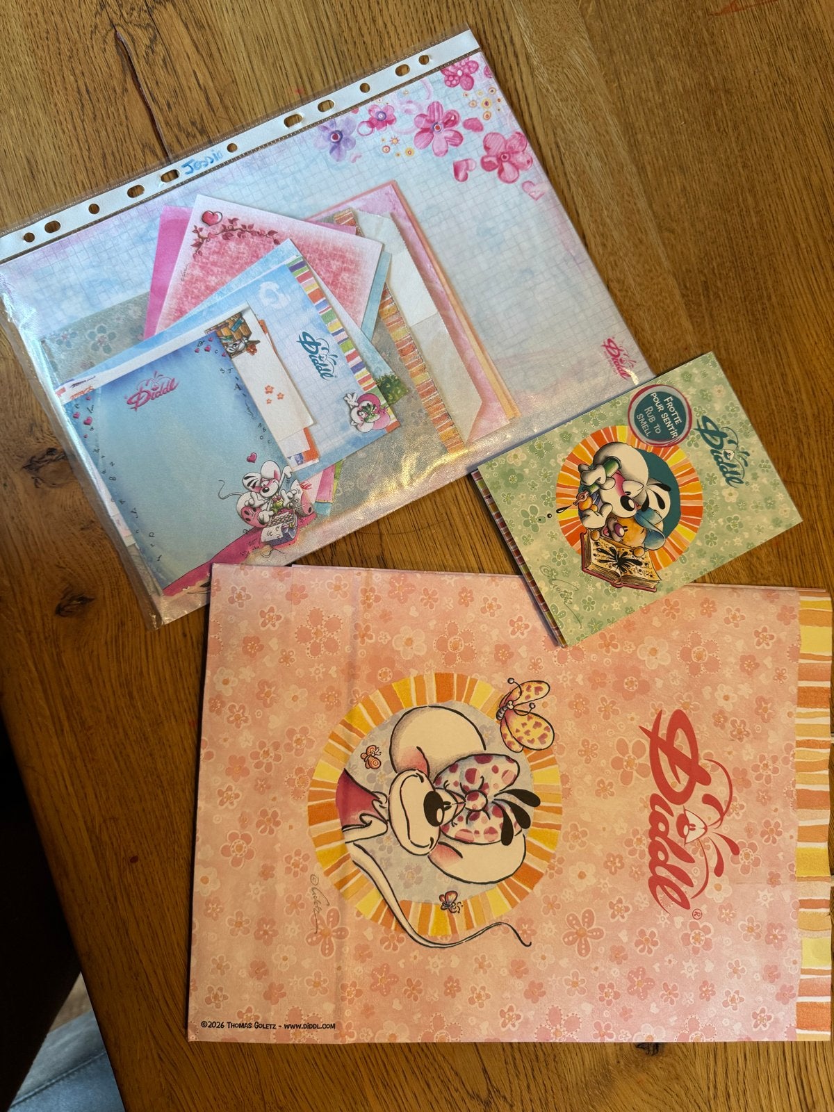Diddl losse blaadjes en notitieblok, Ophalen of Verzenden, Diddl, Zo goed als nieuw, Papier, Kaart of Schrift