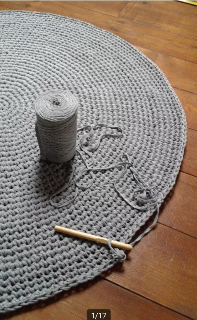 vloerkleed  opmaat gehaakt Zpagetti garen  @DOC61, Ophalen, Landelijk stoer vintage industrieel @DOC61, 150 tot 200 cm, Rond